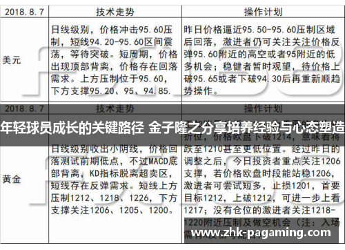 年轻球员成长的关键路径 金子隆之分享培养经验与心态塑造 年轻球员成长的关键路径 金子隆之分享培养经验与心态塑造
